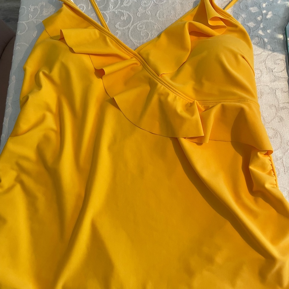 Yellow One Piece Bathing Suit